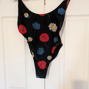 Floral Black Swimsuit